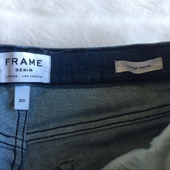Frame Women's Le High Skinny Side Fray Jeans 30 Winter High Boots High Waist - Picture 11 of 13